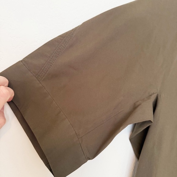 Lafayette 148 New York Army Green Maggie Cotton Shirt Dress Size Small - Picture 3 of 5